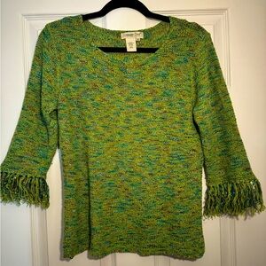 Coldwater Creek knit sweater, sage green, medium